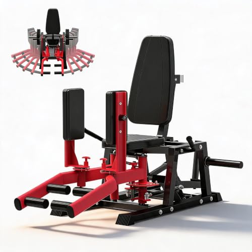 Multi-Function Hip Abductor Machine, Commercial Plate-Loaded Thigh Trainer | 6-Level Gear Adjustment, 4-Position Backrest, Fits All 2-Inch Plates, for Small Studios & Personalized Thigh Training
