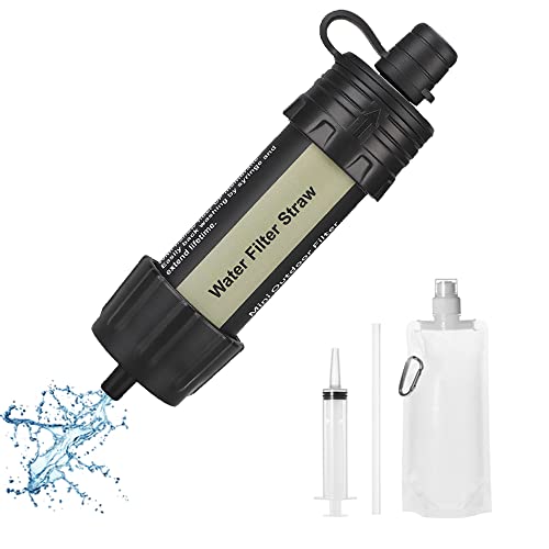 5000L Extérieur Filtre à Eau Portable,Filtre Eau Survie,Filtre à Eau Extérieur Système,Purificateur D'eau Survie,Personnel Filtre Eau d'Eau Élimine 99,99% des Bactéries,pour Randonnée Camping Urgence Cover
