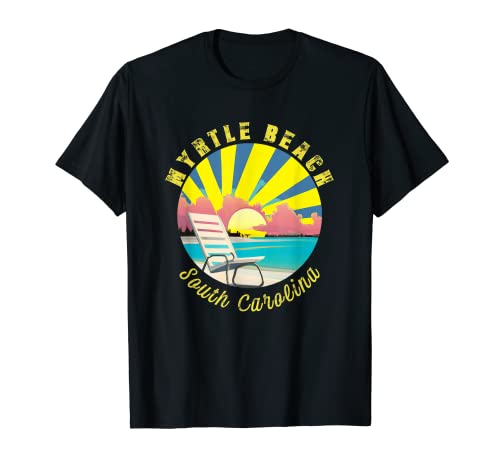 Myrtle Beach Retro Sonnenuntergang & Strandurlaub T-Shirt