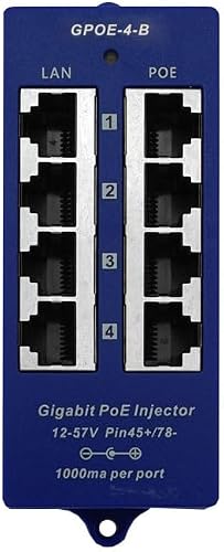 4 Port Gigabit Passive PoE Injector