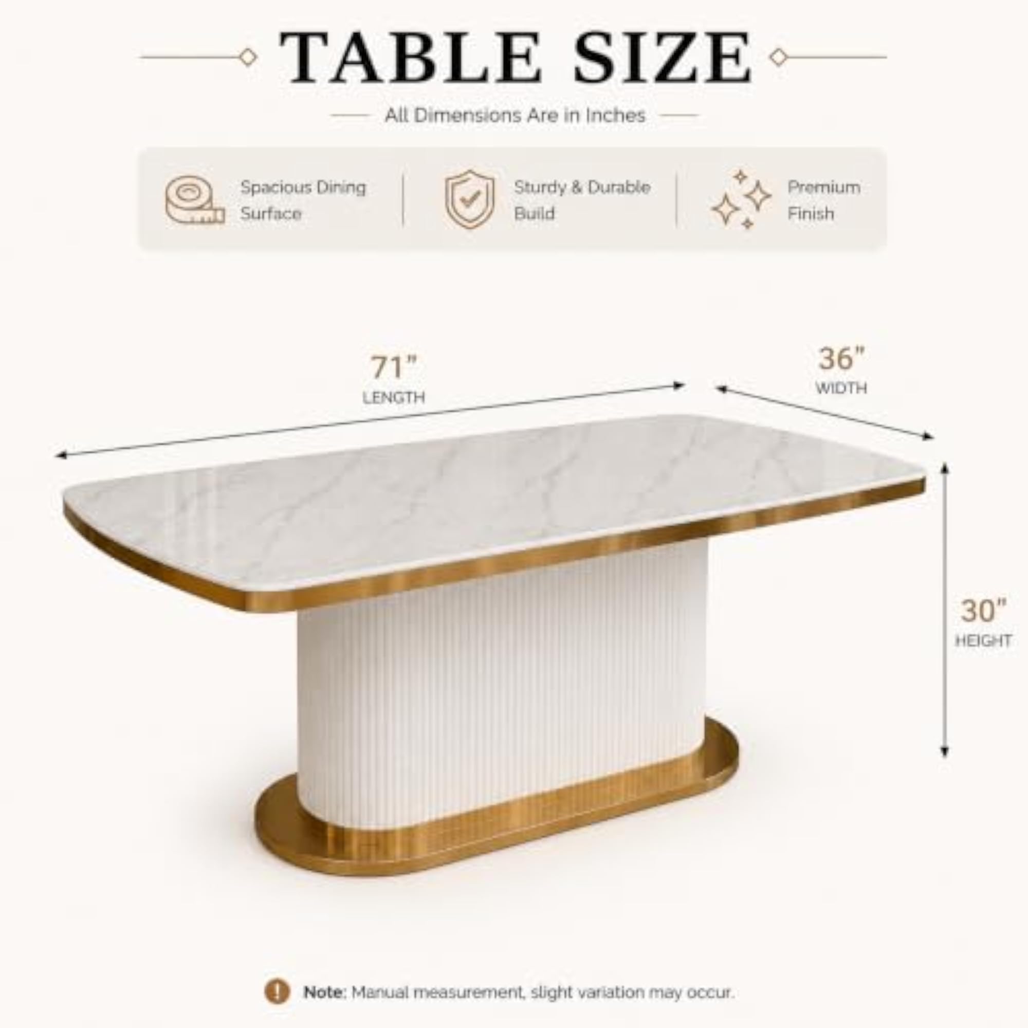 6-Seater Modern Elite Marble Top Wooden Dining Table Set
