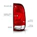 AmeriLite for Ford F-Series F150 F250 F350 SuperDuty Clear Red Factory Style OE Replacement Assembly Halogen Tail Lights Brake Lamps Set - Driver and Passenger Side