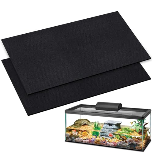 15 x 30 x 0.2 Inches Aquarium Leveling Mat 2PCS/Set Neoprene Non-Slip Shockproof Fish Tank Pad Waterproof Textured Surface for Uneven Surfaces Durable Fish Tank Mat with Easy-Cut Edges by Wibeelee - Used condition - US$16.21