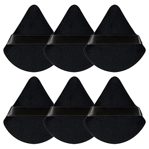 Sularpek Kosmetik Puderquaste, 6 Stück Dreieck Kosmetik Gesicht Puderquaste, Waschbar Wiederverwendbar Schwämmchen Powder Puderquaste Cover