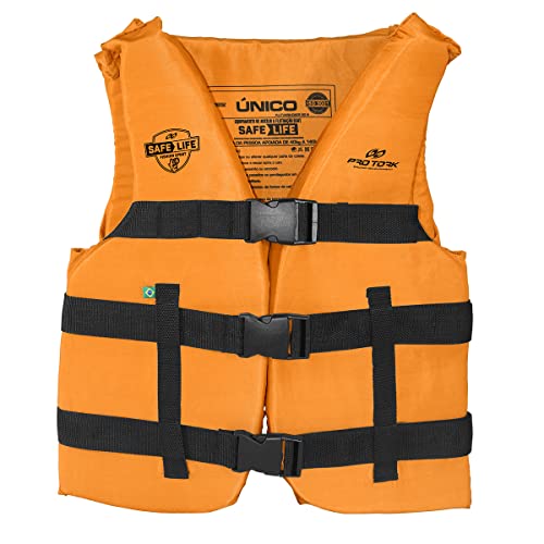 Colete Salva Vidas Auxiliar de Flutuação Pro Tork Safe Life – De 40-140 Kg Laranja