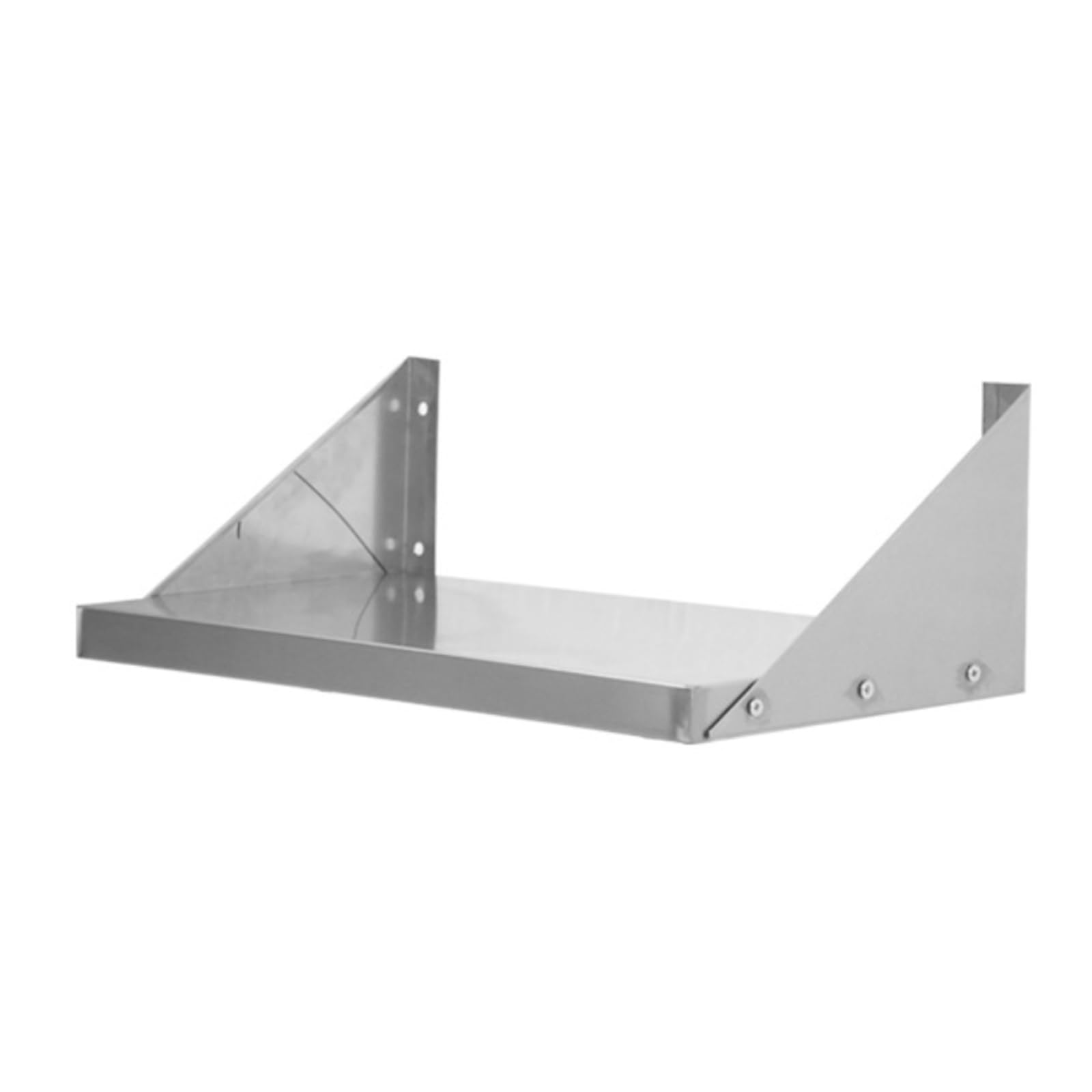 Jazuaiao Sturdy Silver Kitchen Wall Shelf with Smooth Brims Modern Kitchen Organizers Ideal for Storing Cookware and Condiments Rustless Wall Mount Shelf