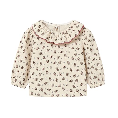 Baby Girl Floral Blouse Ruffle Collar Long Sleeve Top for 12M-6X
