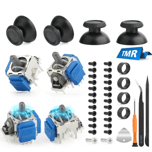 RongZy 4Pack Sticks für PS5 TMR Elektromagnetischer Joystick Kompatibel mit PlayStation 5 PS5 Stick Drift Controller mit Thumbsticks Ersatzteile (mit Schrauben)