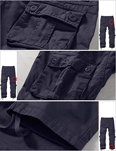 Image of Match Men's Wild Retro Multi-Pockets Utility Casual Cotton Cargo Trousers #3357