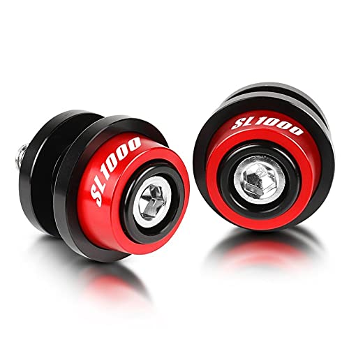 Motorcycle Accessories 6MM CNC Stand Screws Swingarm Slider Spools for Aprilia SL1000 2000-2004 2003 2002 2001 Swing Arm Bracket Screw (Color : Red)