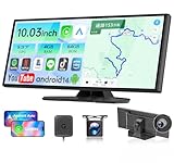 【Amazon.com.jp限定】ナビ・Carplay・ドライブレコーダーの1台3役VANBAR ディスプレイオーディオ 10.3インチ【Android14システム 8コアCPU 4GB RAM+64GB ROM】YouTubeやNetflixなどが動画視聴できるドラレコ 前後カメラ同時録画 CarPlay Android Auto WiFi ワイヤレスミラーリング 1920*720 技適取得済み