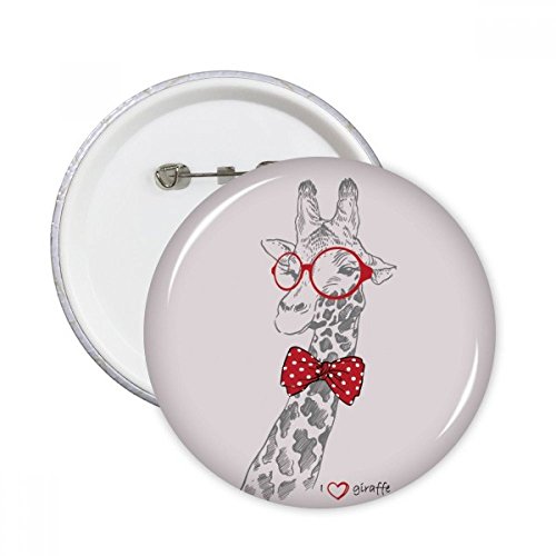 Badge bouton lunettes de girafe pour masquer un accroc et raviver un vêtement triste avec originalité