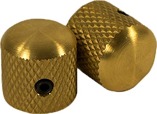 WD Music Brass Dome Knob Set Of 2 With 1/4 in. Internal Diameter Unplated �u���X�m�u ���b�L�Ȃ� 2�Z�b�g