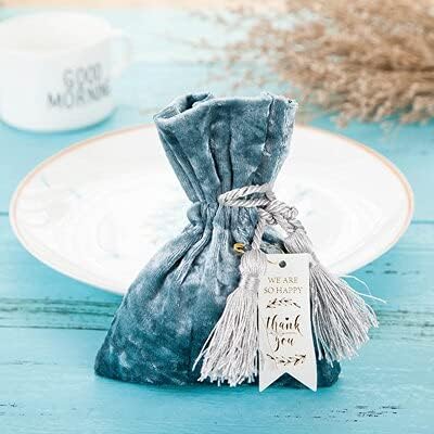 Chinese Style Velvet Cloth Wedding Candy Bag Luxury Jewelry Packing Velvet Gift Bag Velvet Drawable Bag Christmas Party Supplies (B,20pcs)