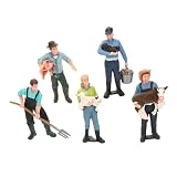 OFFIGAM 5Pcs Educational Farmer Figurine Realistic Farm People Figures for Creative Role Play for Home Decor and Imaginative Learning Activities