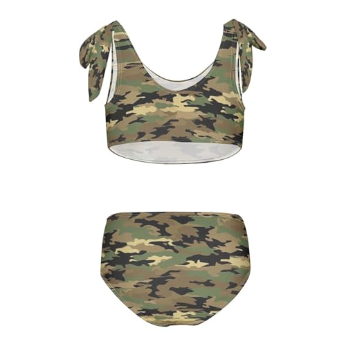 Girls Bathing Suit 2 Piecing Toddler Girl Swimsuit Cute Tankini Bikini Set with Adjustable Strap2