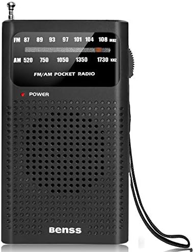 Benss Portable Radio AM/FM, 2AA Battery Powered Radio Operated with Long Range Reception for Indoor, Outdoor & Emergency Use, Radio with Speaker & Headphone Jack
