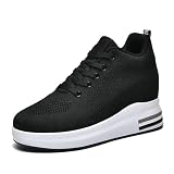 Zapatillas Mujer Verano Zapatillas Running Deporte Comodos Zapatos Mujer Montaña Ligeras Zapatos Viaje Bambas De Malla (Black,40)