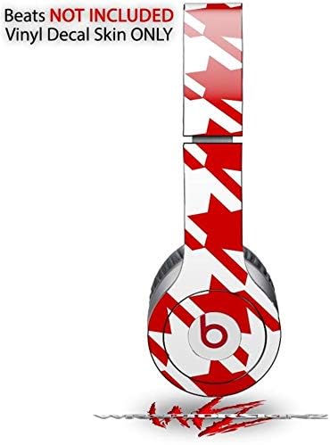 Skin Decal Wrap Works with Original Beats Solo HD Headphones Houndstooth Red Skin Only (Headphones NOT Included)