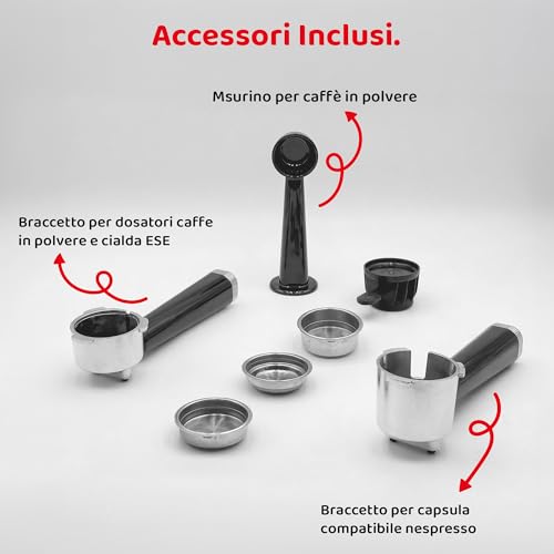 Machine à café expresso 3 en 1 compatible dosettes E.S.E capsules et moulu Aromatica Plus - 6