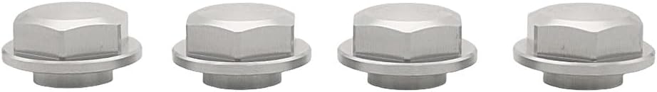 FLMLF 24mm CNC Metal Wheel Tire Adapter Front Rear Tyre Nut Cap 4pcs for 1/5 Scale TRAXXAS X-MAXX XMAXX 6S 8S Truck Rc Car Racing Toys Parts (Silver)
