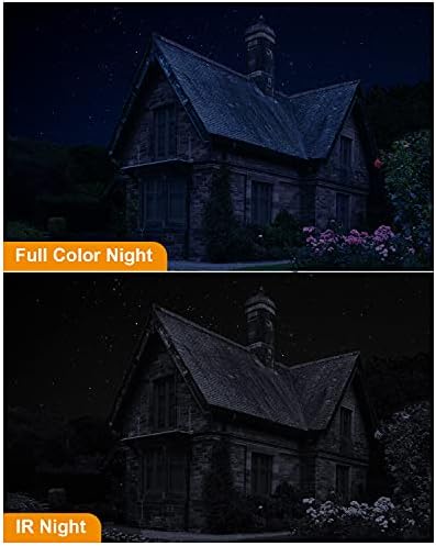 Outdoor Security Camera with 30m Color Night Vision, 1080P 360° PTZ CCTV Surveillance Camera with Pan Tilt, WiFi Wireless Home IP Camera, Motion Detection/2-Way Audio/SD Cloud Storage/Works with Alexa