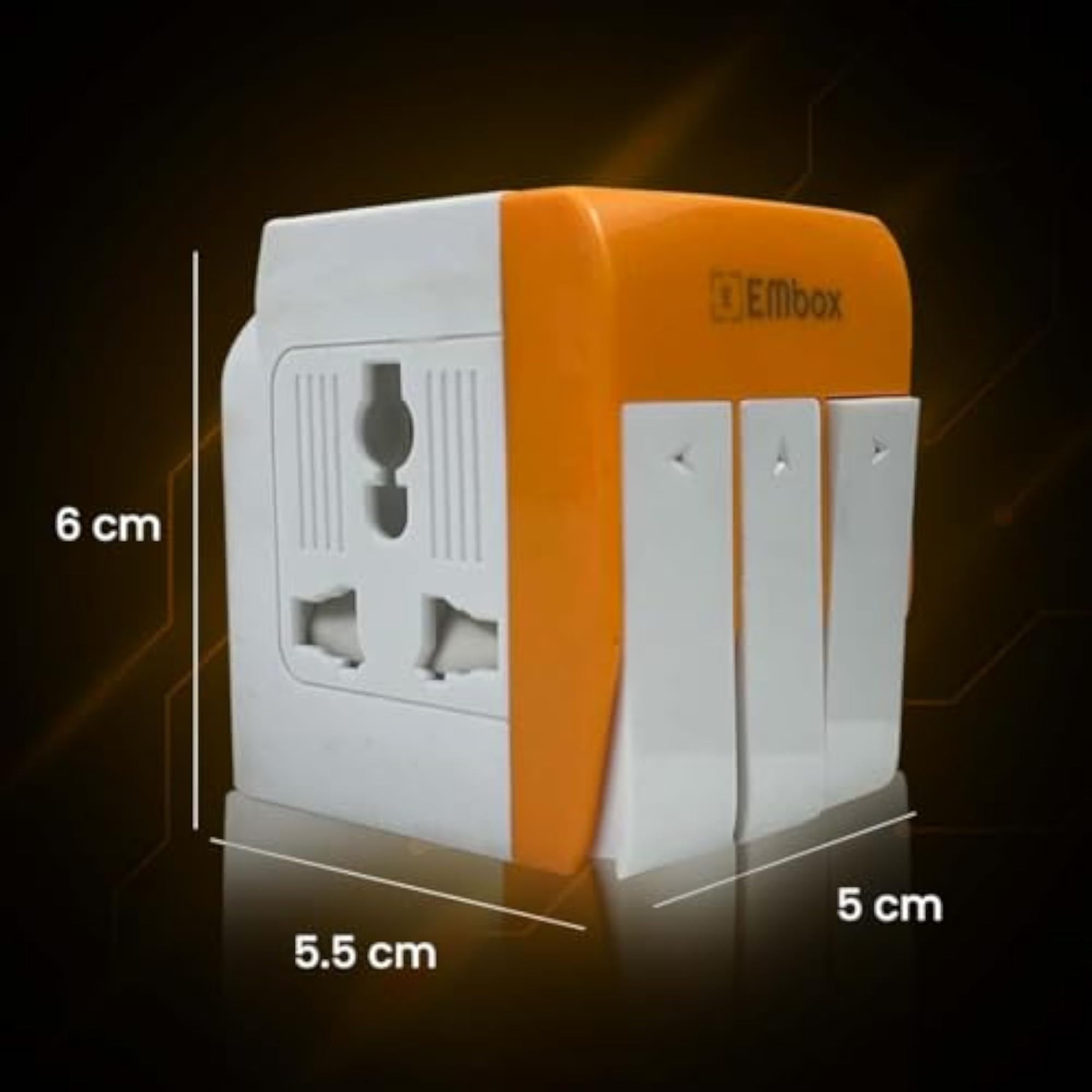 3 Pin Multi Plug Adapter with Individual Switch