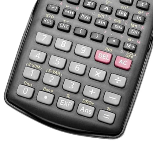 Calculadora Científica 82MS Preta Com 240 Funções E Display De 12 Dígitos Com Visor 2 Linhas