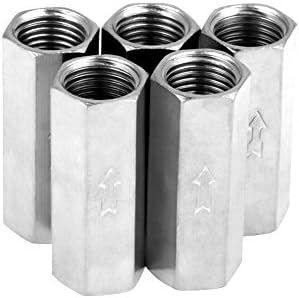 ViaGasaFamido Pack of 5 One Way Air Check Valve, 1/4'' Female Threaded Brass Non-return Air Check Valve Replacement Accessory