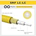 FiberPrime- OS2 LC to LC Single Mode Fiber Patch Cable, Duplex Singlemode 1G/10G, SMF, SM Fiber Optic Patch Cable, 9/125um, LSZH, 1m/3ft, 5Pack