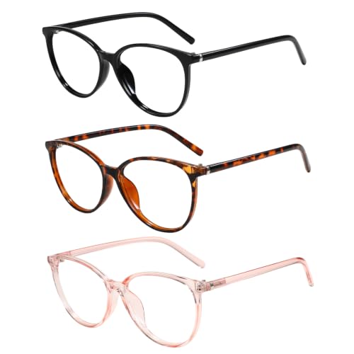 Image of Przene Blue Light Blocking Glasses for Women Men Round Cat Eye Blk /Demi /Pk