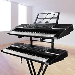 Yiida Pupitre universel portable à 2 étages pour clavier de piano électronique à hauteur réglable – Support multifonction portable - Les Beatles, Paul McCartney, John Lennon, RIngo Starr, George Harrison Yiida Pupitre universel portable à 2 étages pour clavier de piano électronique à hauteur réglable - Support multifonction portable – Image 2