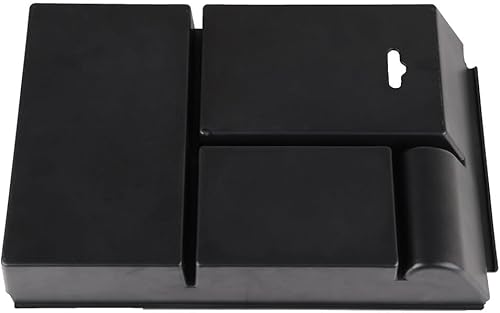 Miniatura 4 de SCITOO Bandeja organizadora de inserción de consola central negra automática de repuesto para Ford 2009-2014 para Ford F-150 Cubierta de consola