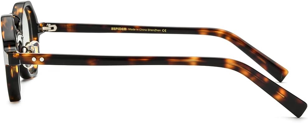 HEPIDEM Acetate Glasses Frame Men,Round Optical Eyeglasses Women Vintage Retro Eyewear 9153 - Image 6