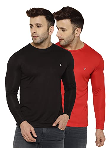 Image of Perfktu Mens Full Sleeve Gym T-Shirt (Pack of 2)