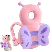 Kopfschutz für Babys, Kleinkinder, Rucksack- und Knieschützer für Babys, Kopfschutz zum Ziehen und Gehen (Rosa)