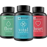 BoostCeuticals Cardiovascular Bundle 1 Co Q10 200mg Nattokinase 4000 fu Berberine Gluten Free Vegan
