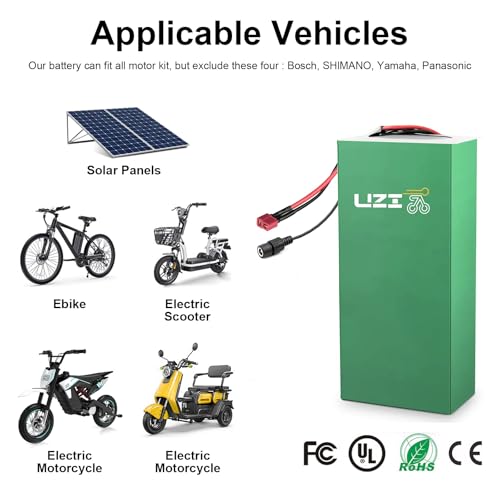 Uzi 36V14Ah E-Bike Li-Ion Battery Pack For 0-750W Adult Electric Bicycle Motor For Bike/Trike/Scooter Conversion Kit. thumb #2