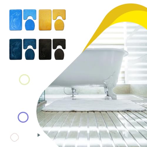 Tapis de bain en chenille antidérapant et imperméable pour douche