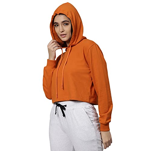 Image of HIGH Star Women's Fleece Solid Hooded Neck Sweatshirt