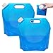 Horuili® Bolsa de Agua Plegable, 2 Piezas 10L Contenedores de Agua Plegables, Contenedor de Agua Potable Reutilizable con Tapa Hermética, Adecuado para Senderismo, Camping, Barbacoa, Picnic
