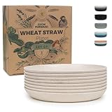 [ Modern Wheat Straw Plates Set of 8 ] - Elevate everyday meals into delightful displays of color and flavor with our wheat straw reusable plates set. Featuring 8 wheat plates in beautiful color tones that you'll be able to not only dine on but admir...