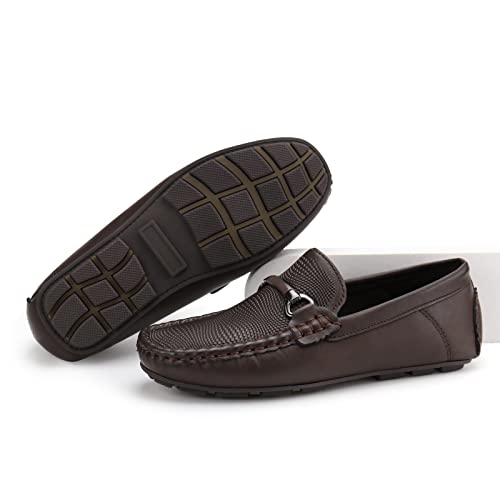 JABASIC Kids Penny Loafer Casual Slip-On Moccasin Flats Boys Dress Shoes - Image 5