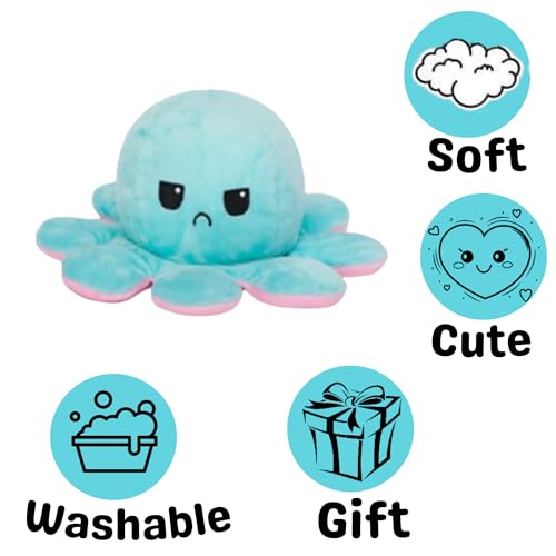 Image of AUDBOT Octopus Soft Toys 20cm Cute Plush Stuffed Animal for Kids, Babies, Boys & Girls | Adorable Plushie Mood Changing Toy for Best Gift & Home Decor