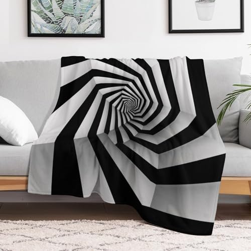 Couverture flanelle 130x150cm plaid canapé lit imprimé géométrique