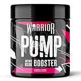 Warrior Pump Pre Workout Powder 225g – Non Stim & Caffeine Free Preworkout Nitric Oxide Supplement – Contains Citrulline Malate, Glycerol, Cyclic Dextrin and Beetroot – 30 Servings, Bubblegum