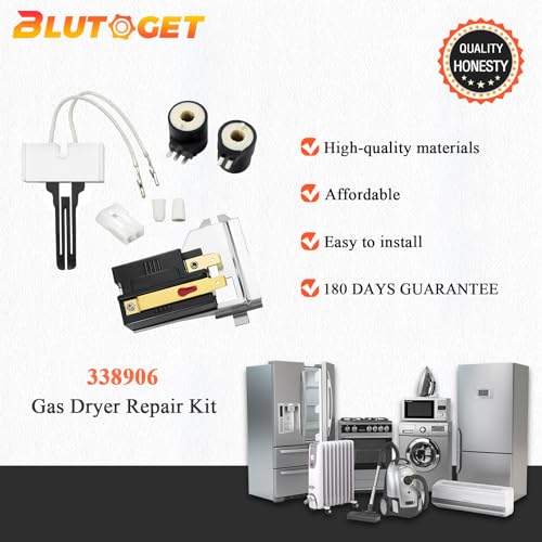 Blutoget 338906&279834&279311 338906 Gas Dryer Flame Sensor 279834 Gas Valve Solenoid Coils 279311 Igniter Kit thumb #6