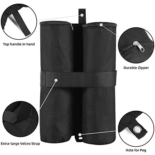 4-Pack Canopy Weights Sand Bags For Canopy Tent, Ohuhu Heavy Duty Weight Bags Sandbag For Pop Up Canopy Tents, Gazebo Weights For Instant Outdoor Sun Shelter Canopy Legs (Bag Only, Sand Not Included) #TOP4