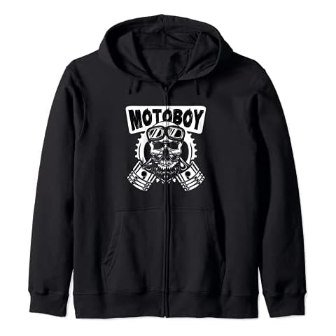 Motoboy Rider Motorcycle Zip Hoodie Cover