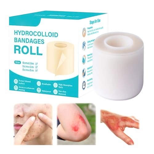 Rouleau Hydrocolloïde Pour Le Soin Des Plaies,strips Sutures Adhésives,pansement Cicatrisant,Feuilles Hydrocolloïdes Largeur 5 Cm, Patch Flexible À Découper Pour Types De Peau Voyage Natation